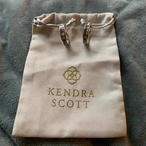 Jack Gold Hoop Earrings In Multi Crystal